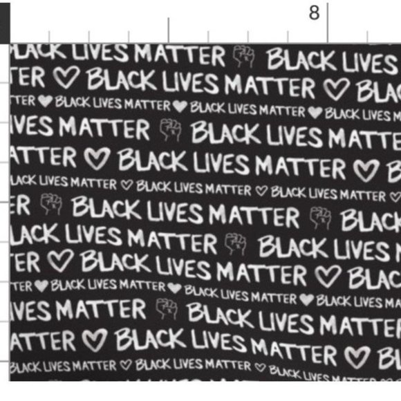 Black Lives Matter Fitted Face Mask - Picture 13 of 14